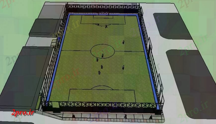 دانلود تری دی  استادیوم فوتبال مدل d در فایل طرح بالا. کد  (کد24279)