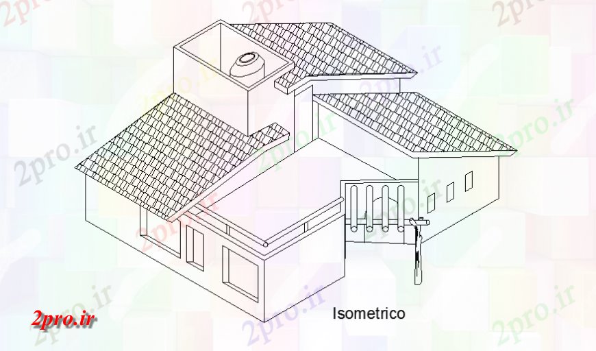 دانلود تری دی  D چشم انداز طراحی نمای کلبه طراحی طراحی کد  (کد24370)