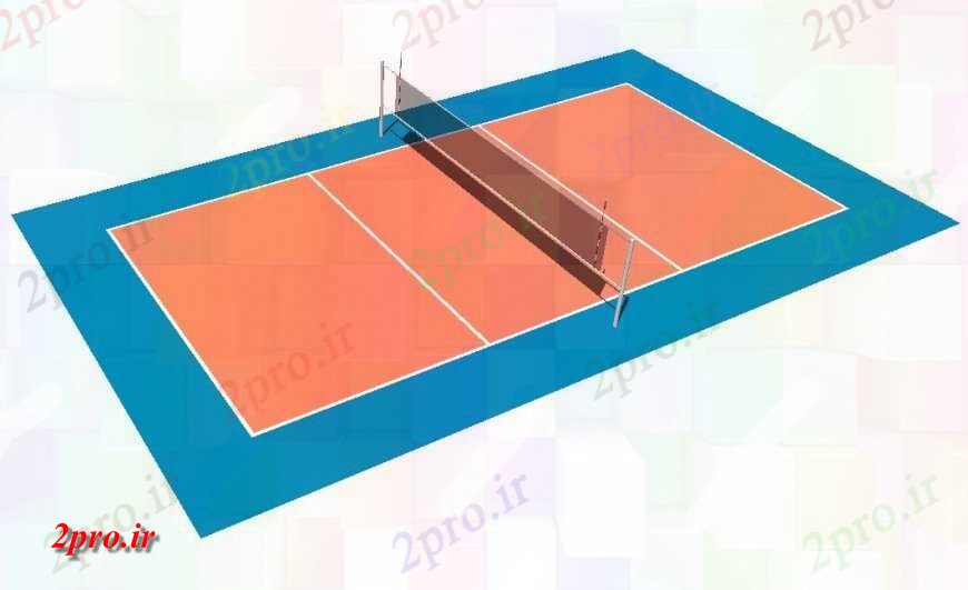 دانلود تری دی  والیبال زمین بازی جزئیات مدل D طرح تا فایل کد  (کد24469)
