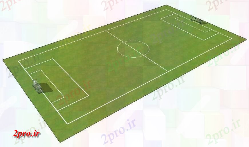 دانلود تری دی  بازی فوتبال جزئیات زمین D طرح مدل فایل طرح تا کد  (کد24472)