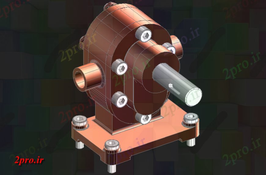 دانلود تری دی  D طراحی جزئیات از موتور پمپ  جزئیات ماشین الکتریکی  کد  (کد24496)
