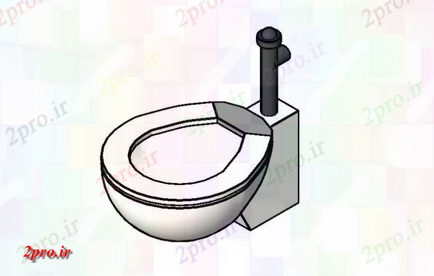 دانلود تری دی  مدرن توالت جزئیات  بلوک بهداشتی D طرح مدل فایل dwg کد  (کد24519)