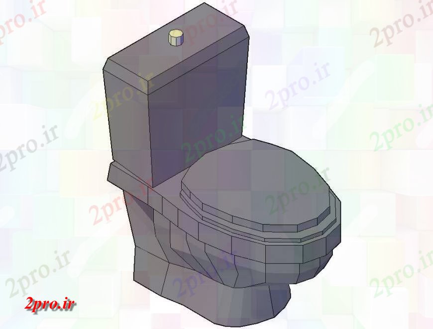 دانلود تری دی  D جزئیات طراحی  ظروف بهداشتی در فایل dwg. کد  (کد24550)