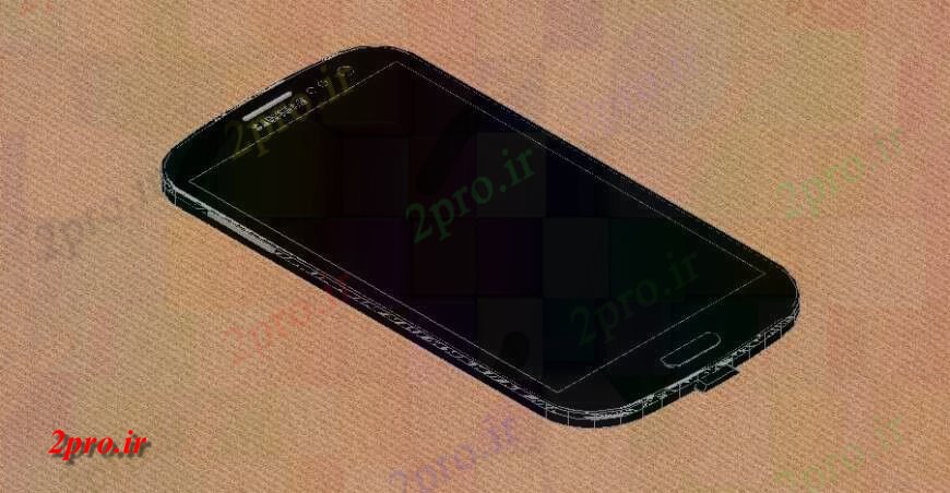 دانلود تری دی  مدل D از فایل طرح تلفن همراه در فرمت اتوکد کد  (کد24622)