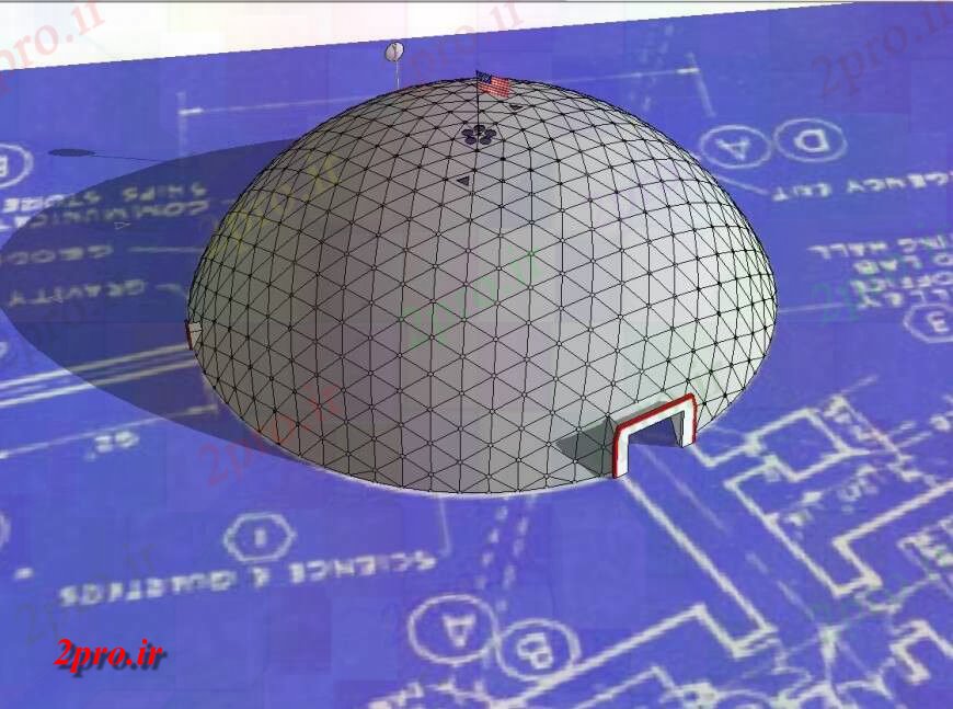 دانلود تری دی  زیبا خانه کلبه اسکیموها بالای صفحه نمایش طراحی  D جزئیات SKP فایل کد  (کد24662)