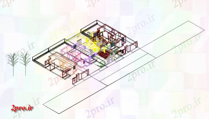 دانلود تری دی  خلاق یک خانواده مشاهده خانه ویلا بالا طراحی D  طراحی جزئیات  کد  (کد24965)