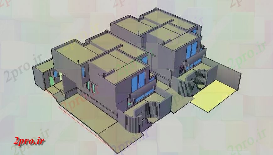 دانلود تری دی  D مدل از جزییات خانههای ییلاقی فایل طرح جزئیات در فرمت اتوکد کد  (کد25112)