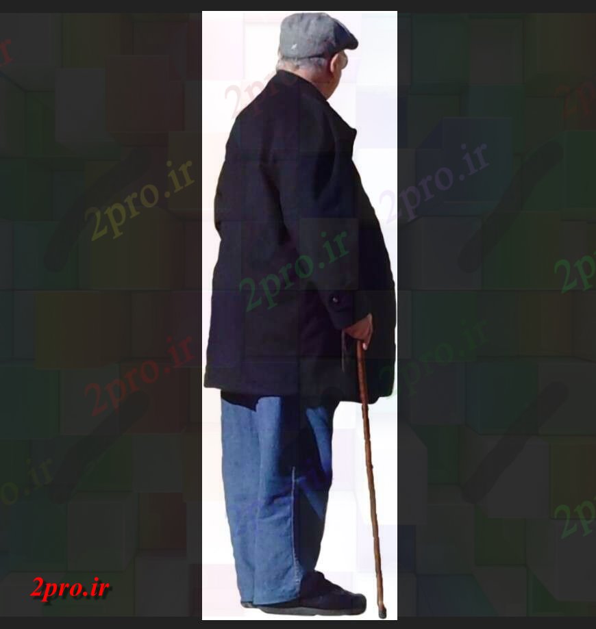 دانلود تری دی  حالت ایستاده افراد مسن جزئیات D طرح مدل فایل عکس کد  (کد25225)