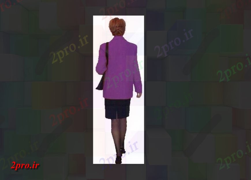 دانلود تری دی  زن در رسمی جزئیات لباس مدل d فایل layout کد  (کد25262)