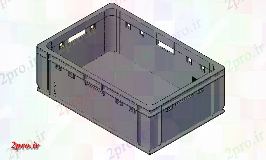 دانلود تری دی  پویا طراحی جعبه پلاستیکی D  جزئیات بلوک  کد  (کد25376)
