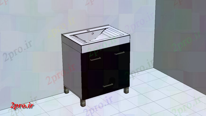 دانلود تری دی  D طراحی  ظروف بهداشتی در فایل dwg. کد  (کد25422)