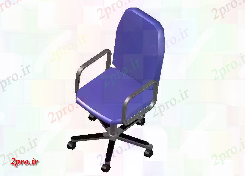 دانلود تری دی  صندلی اداری Block رایگان دانلود کد  (کد25807)