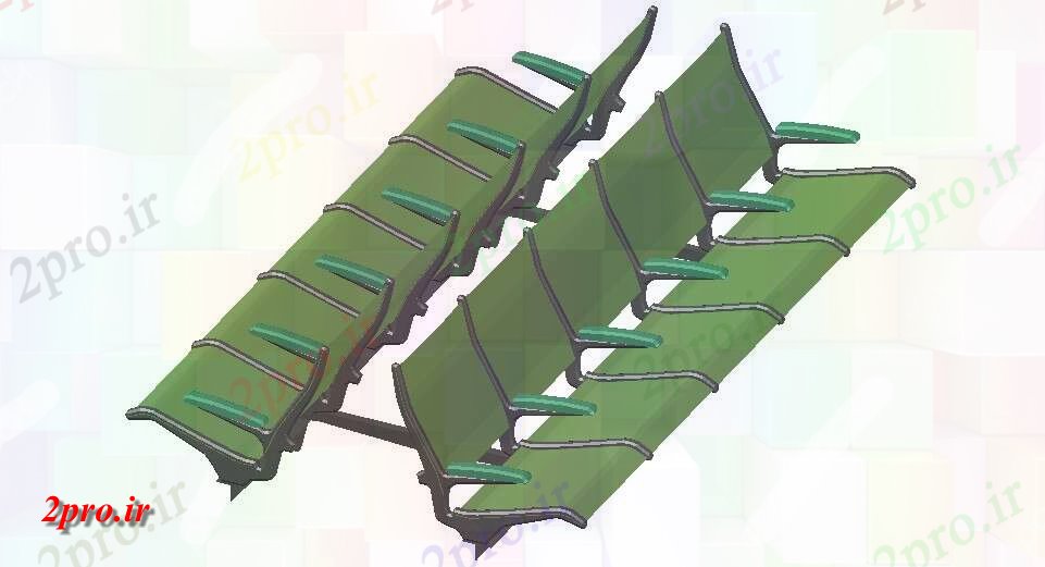 دانلود تری دی  فولاد صندلی انتظار D طراحی مدل  کد  (کد25823)