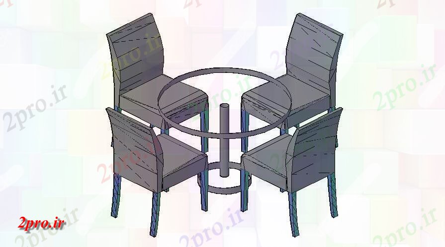 دانلود تری دی  ناهارخوری میز و صندلی D مدل های مبلمان بلوک های دانلود کد  (کد25828)