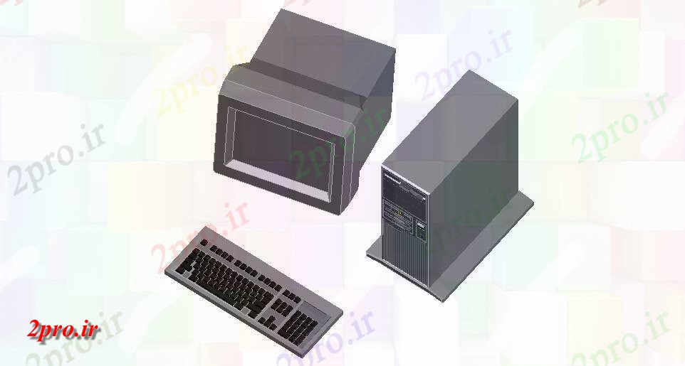 دانلود تری دی  طراحی کامپیوتر مدل d بلوک  برق کد  (کد25889)