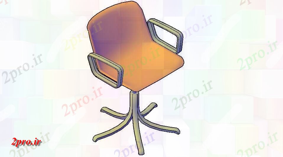 دانلود تری دی  مبلمان صندلی نشسته D مدل اتوکد نقشه کشی کد  (کد25898)