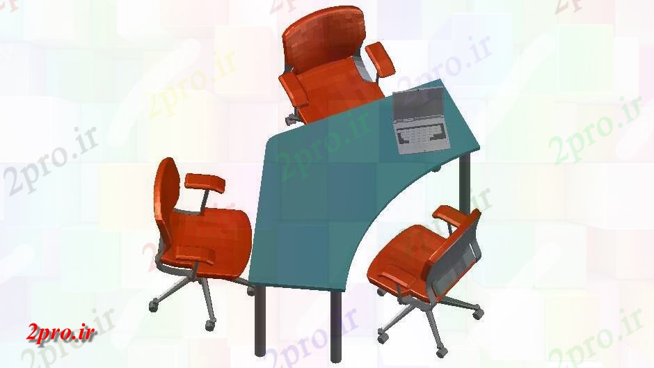 دانلود تری دی  مبلمان میز و صندلی D مدل  کد  (کد25910)