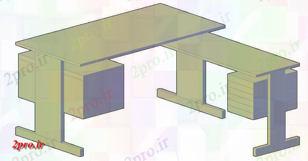دانلود تری دی  جدول طراحی D مدل طراحی مبلمان  بلوک کد  (کد25911)