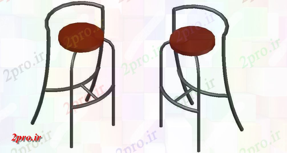 دانلود تری دی  مبلمان طراحی صندلی مدل d کد  (کد25935)