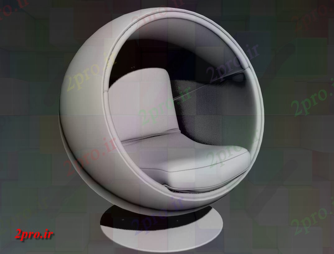 دانلود تری دی  چرخش نوع صندلی برای بالکن D MAX فایل رایگان دانلود کد  (کد25946)