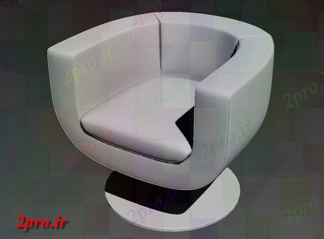 دانلود تری دی  مدرن صندلی در گرد شکل فایل D MAX رایگان کد  (کد25971)