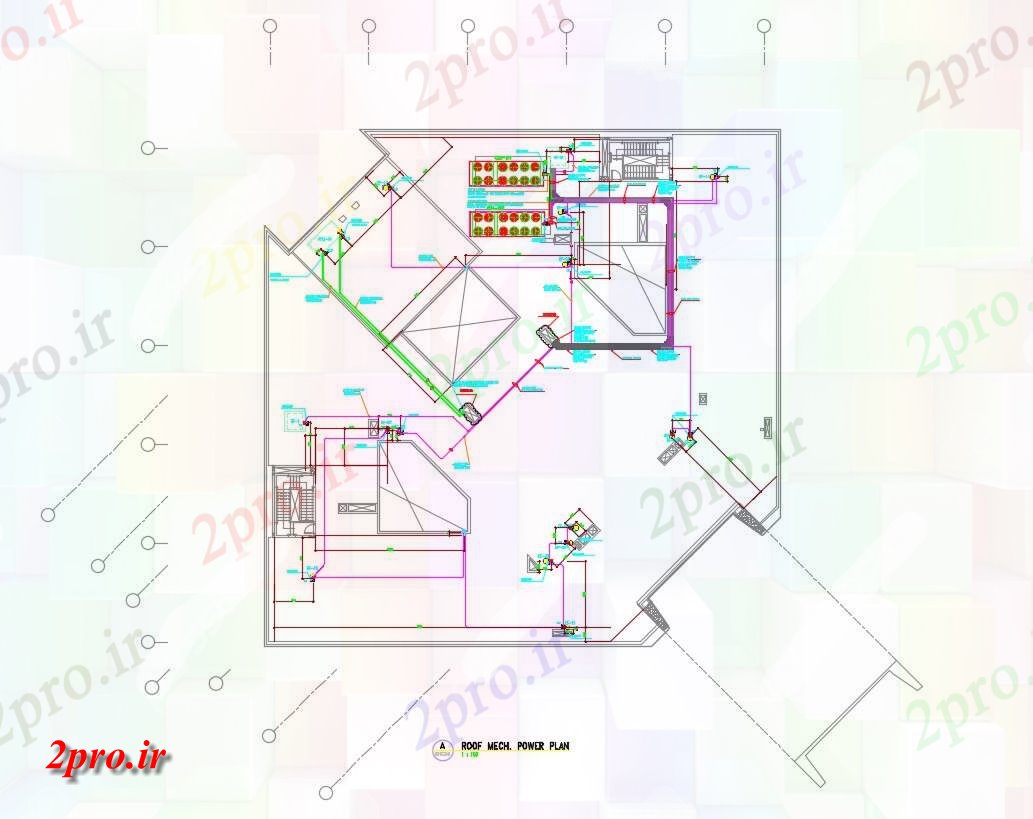 دانلود تری دی سقف مکانیکی   (کد26355)