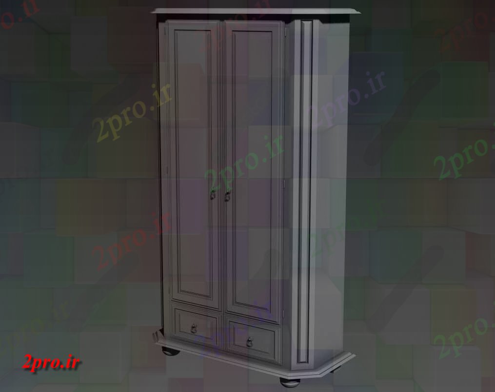 دانلود تری دی کمد چوبی  (کد26569)