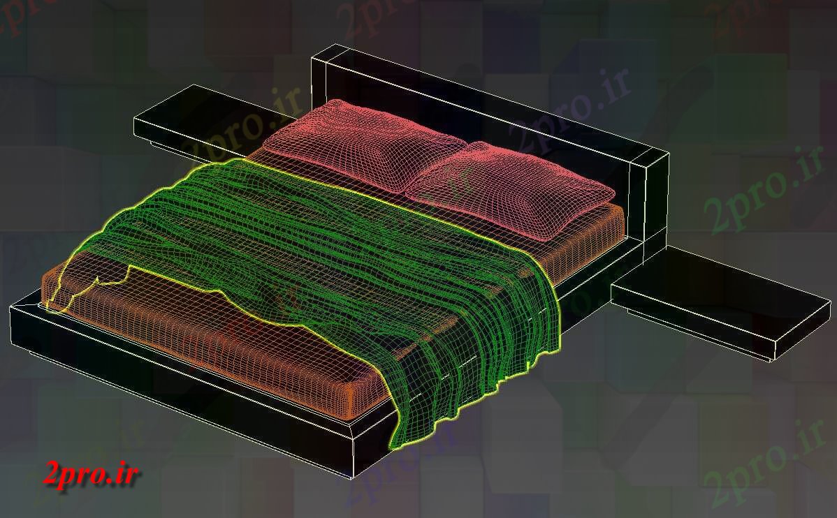 دانلود تری دی تخت خواب  (کد26841)