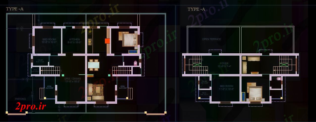 طرح دانلود نقشه طرح از دوقلو خانه  (کد27269)