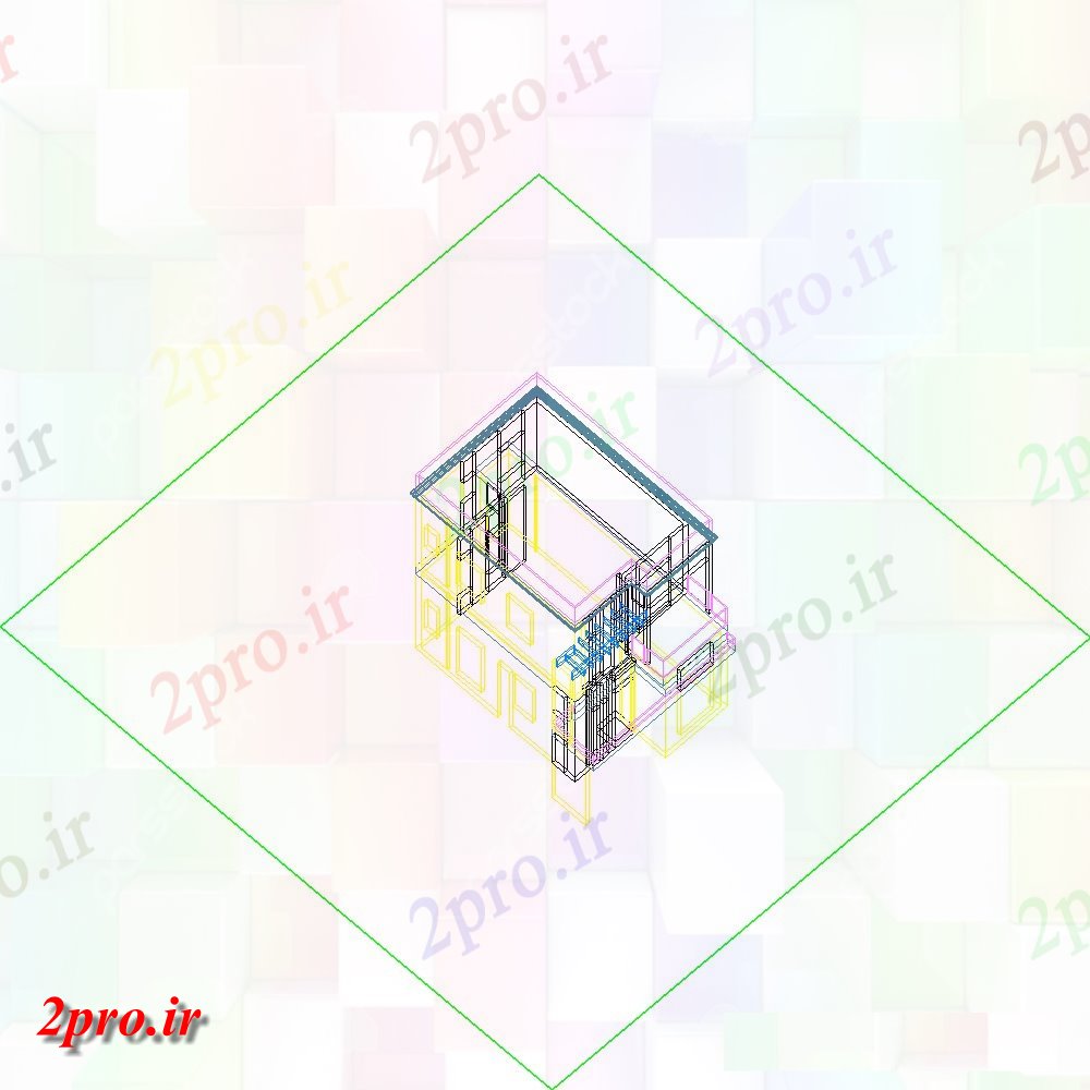دانلود نقشه 3D خانه  (کد27423)