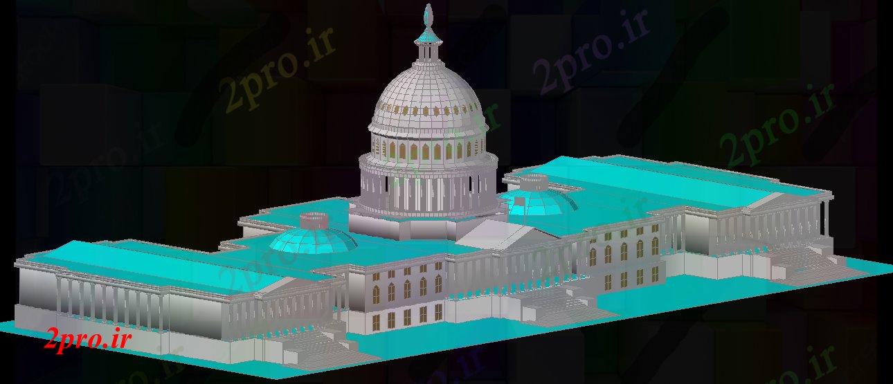 دانلود  نقشه ساختمان کنگره ایالات متحده    (کد27802)