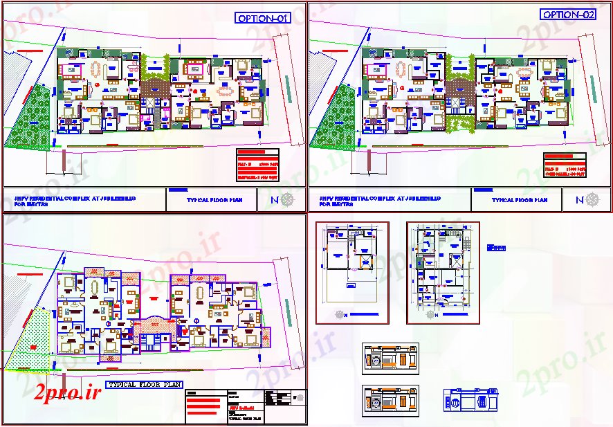 دانلود  نقشه مسکونی ، ویلا ، دوبلکس ، اپارتمان 16×75 متر (کد28027)