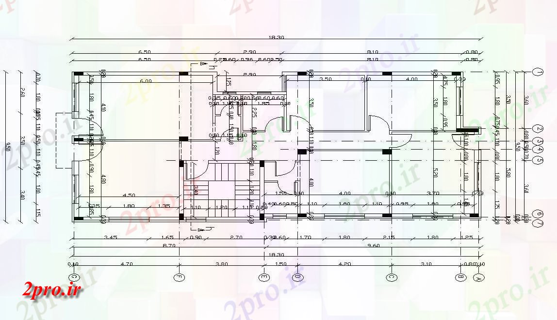 دانلود  نقشه مسکونی ، ویلا ، دوبلکس ، اپارتمان 10×18 متر (کد28135)