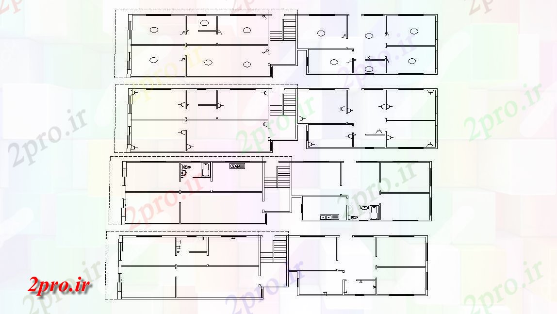 دانلود  نقشه سیم کشی برق مجتمع   (کد28143)