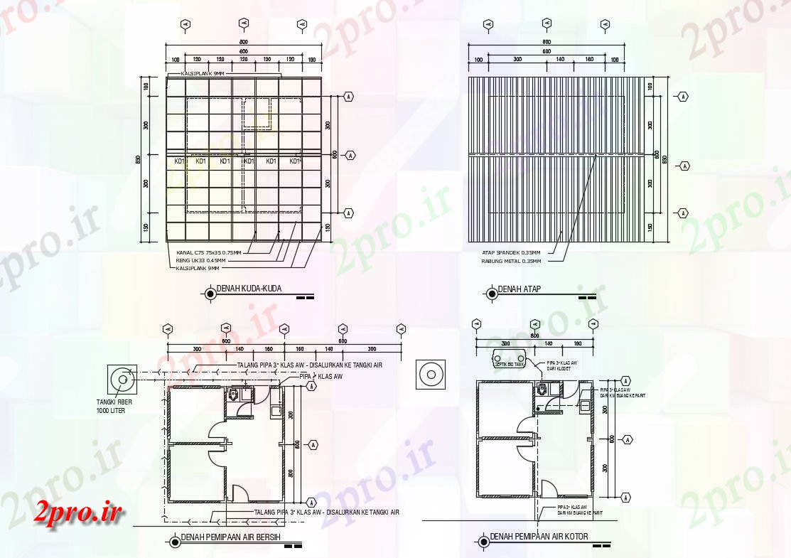 دانلود  نقشه مجتمع مسکونی ، اپارتمان ساده  (کد28183)