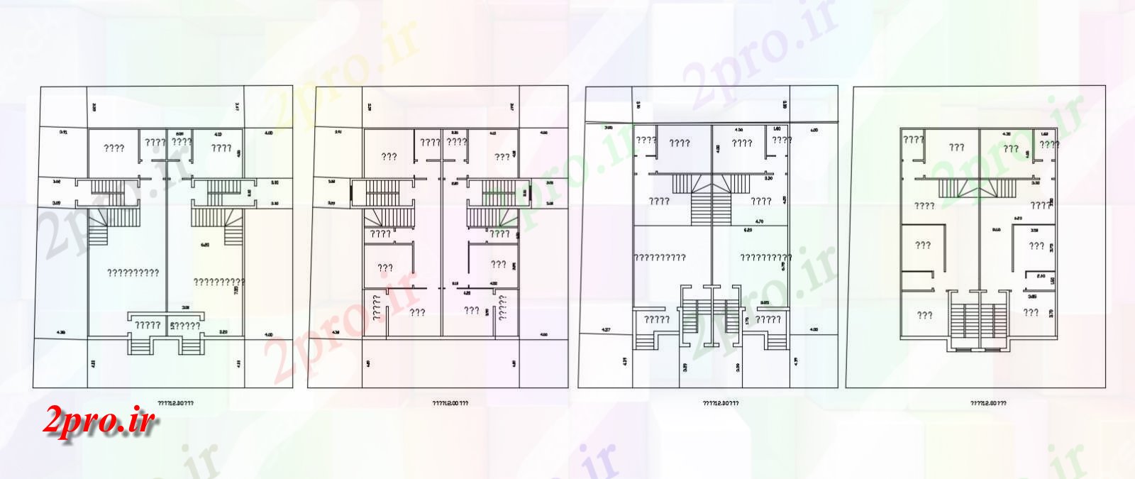 دانلود  نقشه مسکونی ، ویلا ، دوبلکس ، اپارتمان 13×18 متر (کد28236)