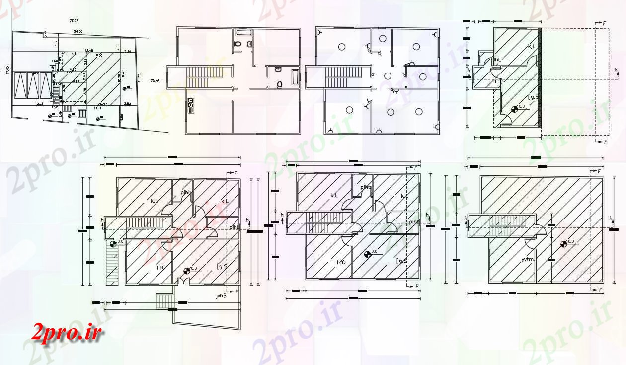 دانلود  نقشه مسکونی ، ویلا ، دوبلکس ، اپارتمان 10×13 متر (کد28306)