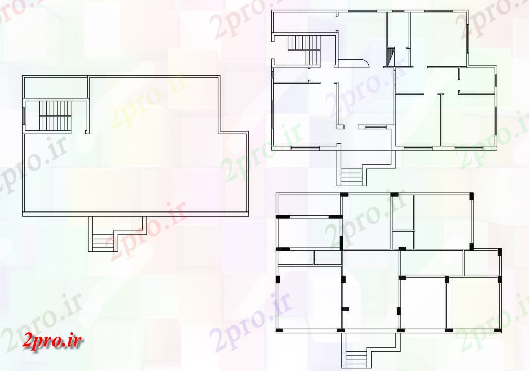 دانلود  نقشه ستون گذاری مسکونی   (کد28345)