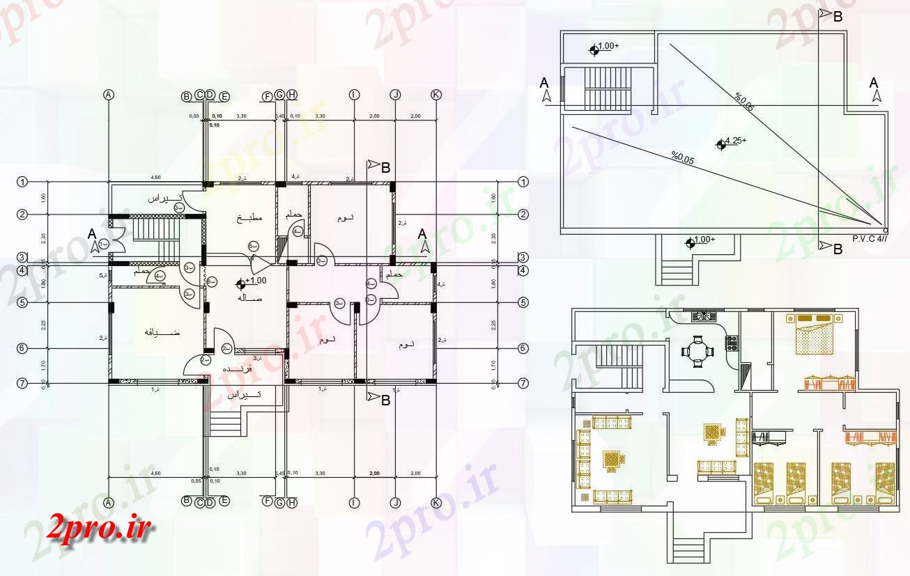 دانلود  نقشه مسکونی ، ویلا ، دوبلکس ، اپارتمان 10×16 متر (کد28346)