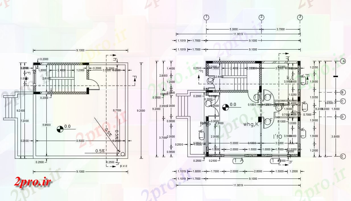 دانلود  نقشه مسکونی ، ویلا ، دوبلکس ، اپارتمان   (کد28358)