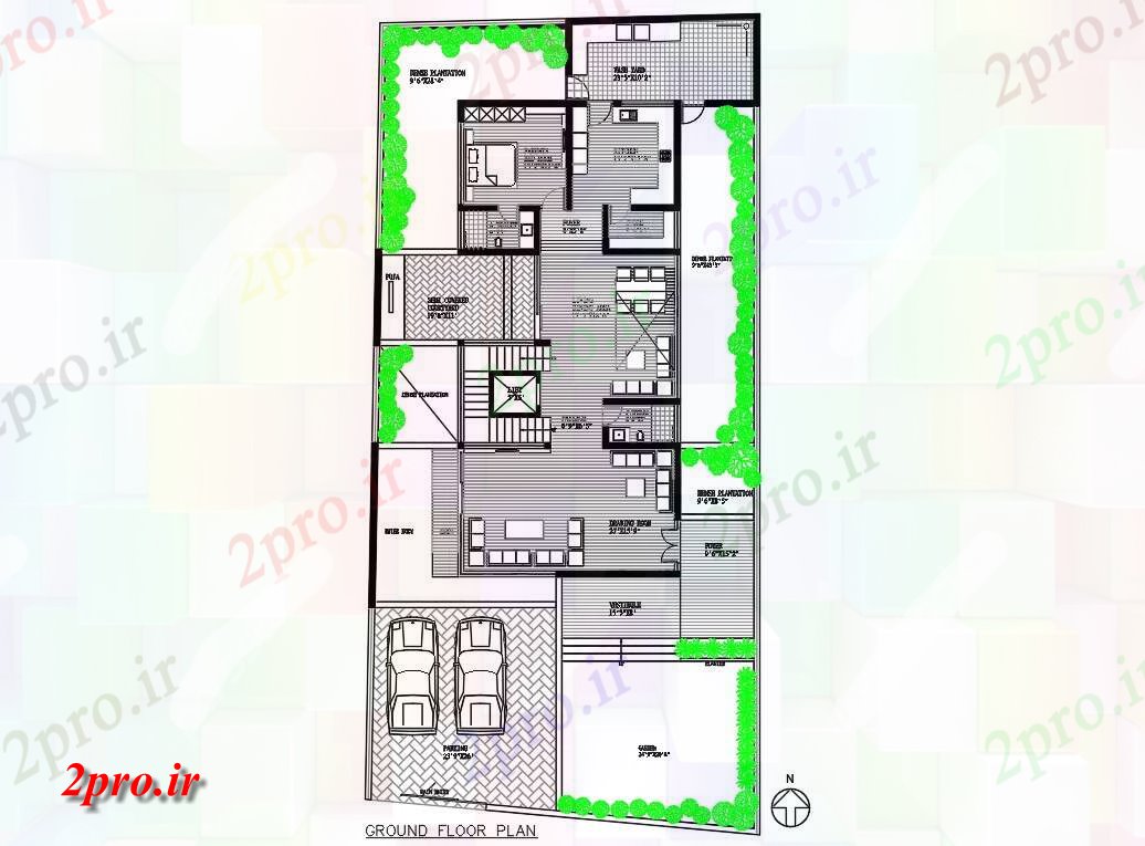 دانلود نقشه مسکونی ، ویلا ، دوبلکس ، اپارتمان 47×80 متر 28 در 58 متر (کد28366)