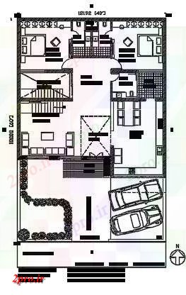 دانلود  نقشه مسکونی ، ویلا ، دوبلکس ، اپارتمان 38×43 متر (کد28373)