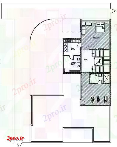 دانلود  نقشه طبقه دوم خانه  (کد28374)