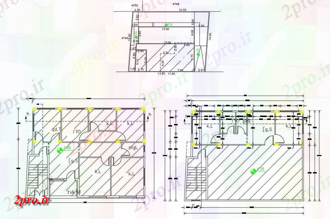 دانلود  نقشه مسکونی ، ویلا ، دوبلکس ، اپارتمان   (کد28383)