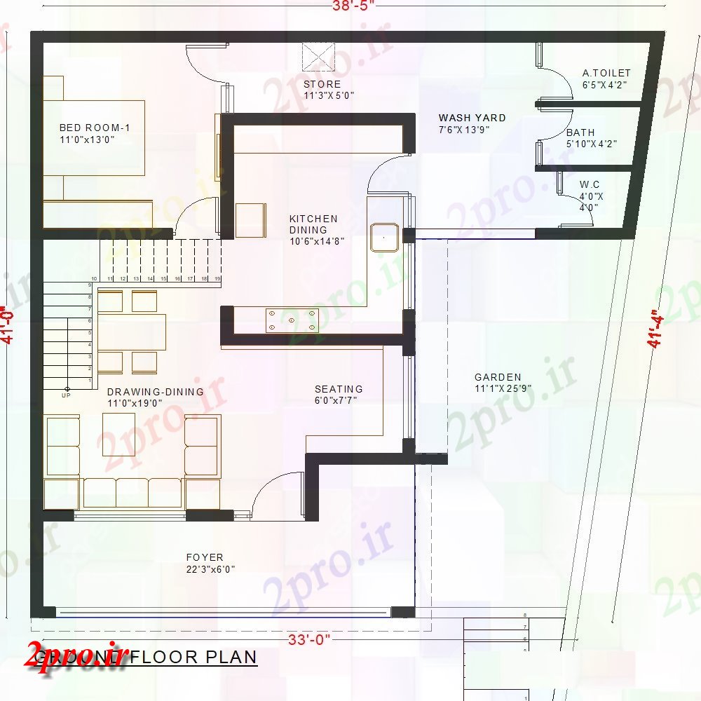 دانلود  نقشه x ' "زمین طرح طبقه از ساختمان خانه طراحی   کد 46×49 متر (کد28458)