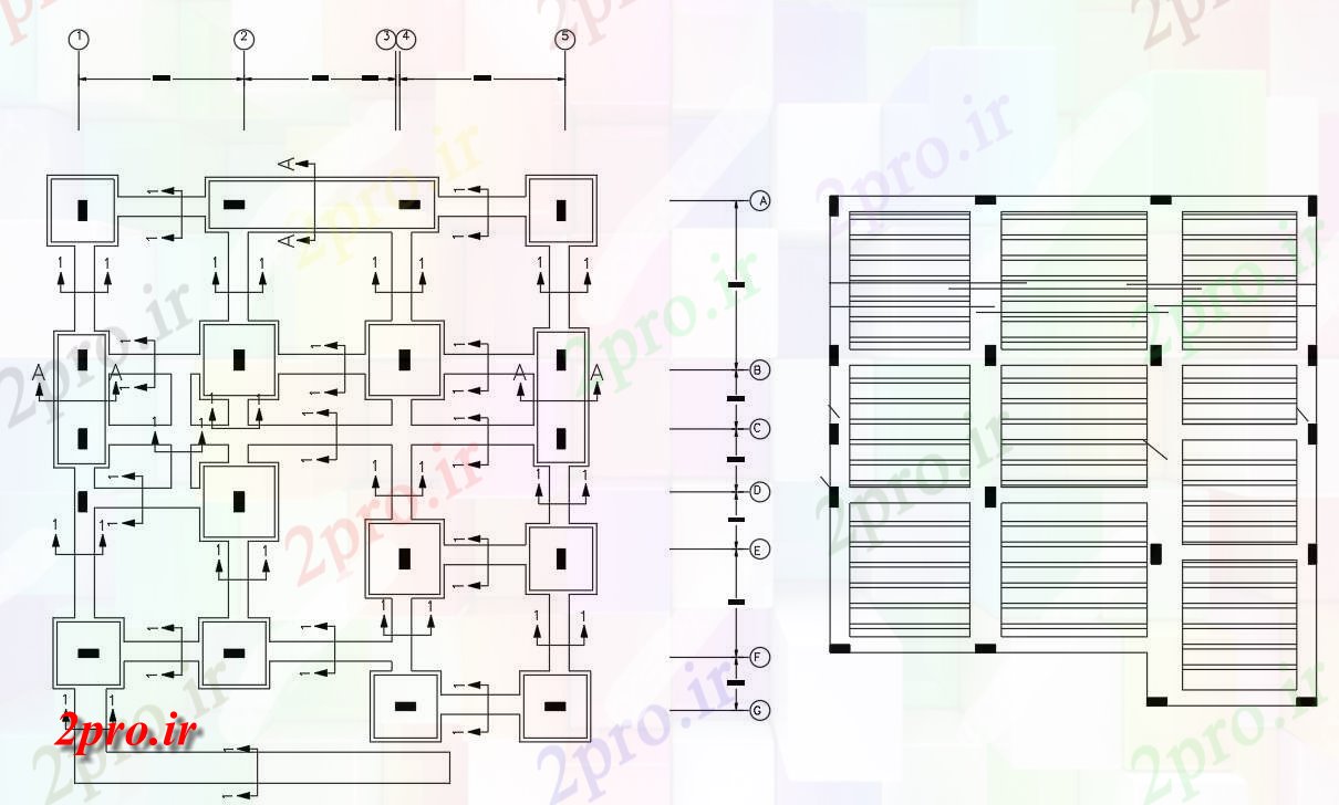 دانلود  نقشه ستون گذاری ساختمان   (کد28483)