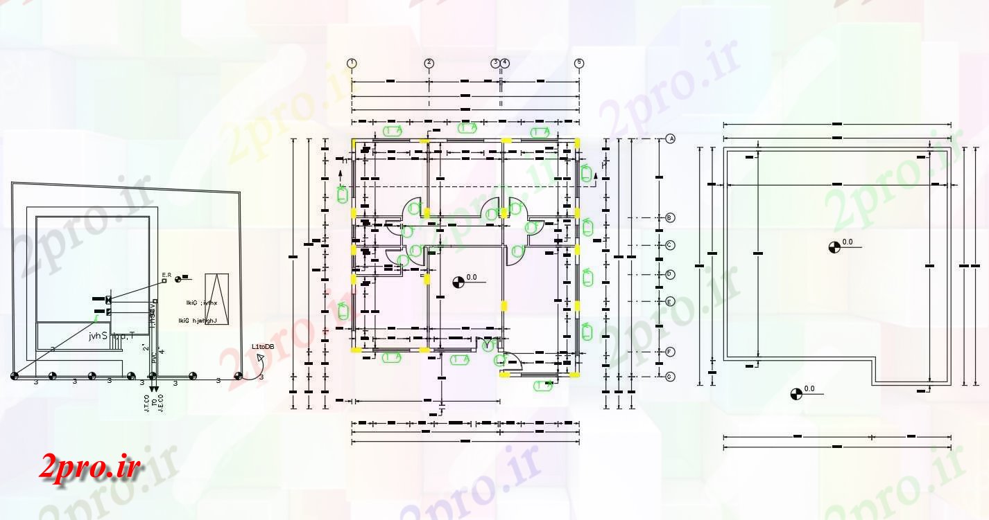 دانلود  نقشه مسکونی ، ویلا ، دوبلکس ، اپارتمان 12×12 متر (کد28485)