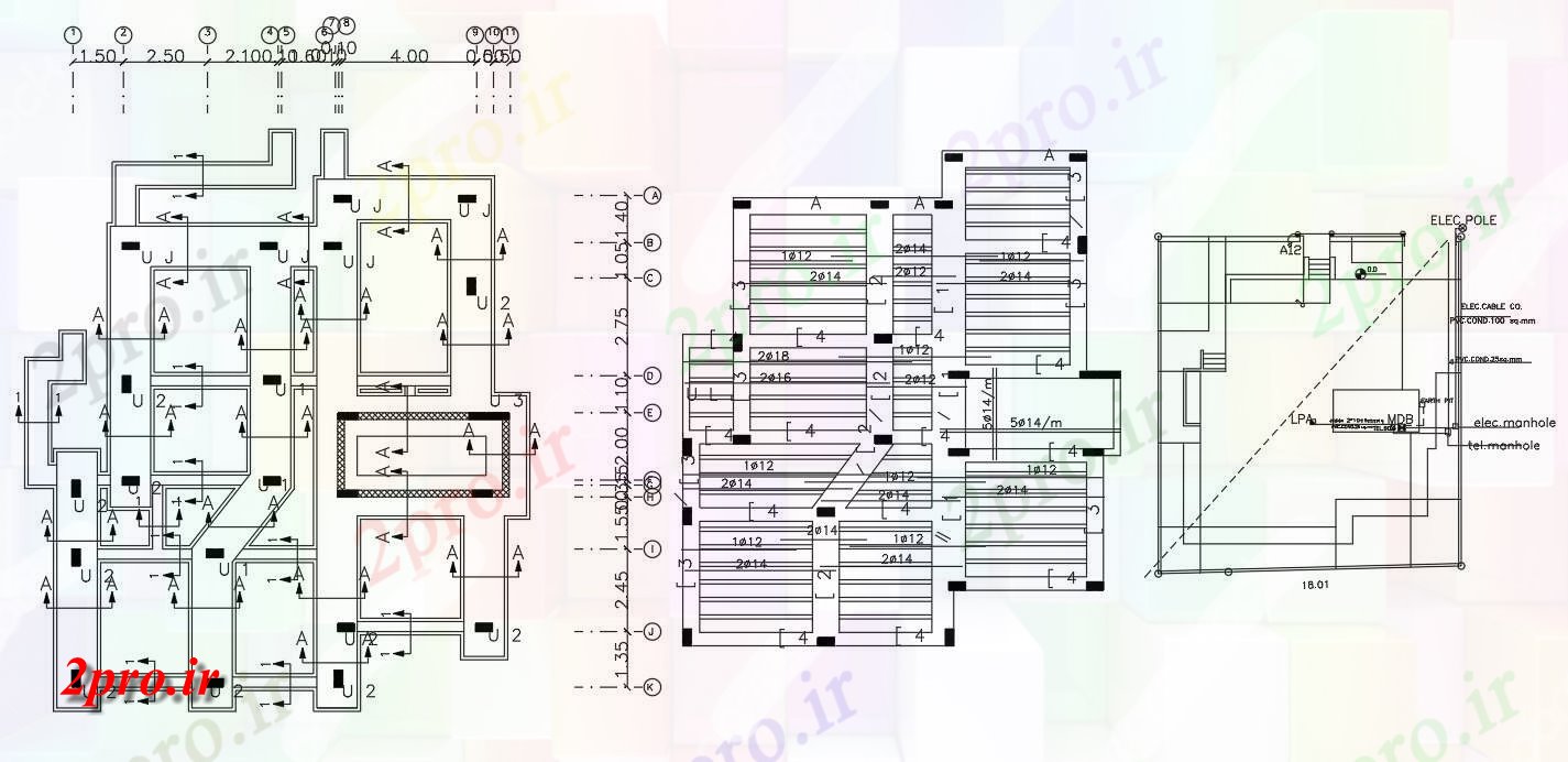 دانلود  نقشه ستون گذاری ساختمان   (کد28490)