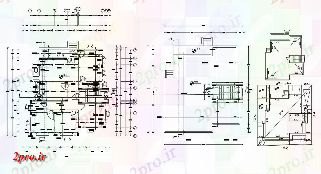 دانلود  نقشه مسکونی ، ویلا ، دوبلکس ، اپارتمان 13×14 متر (کد28494)