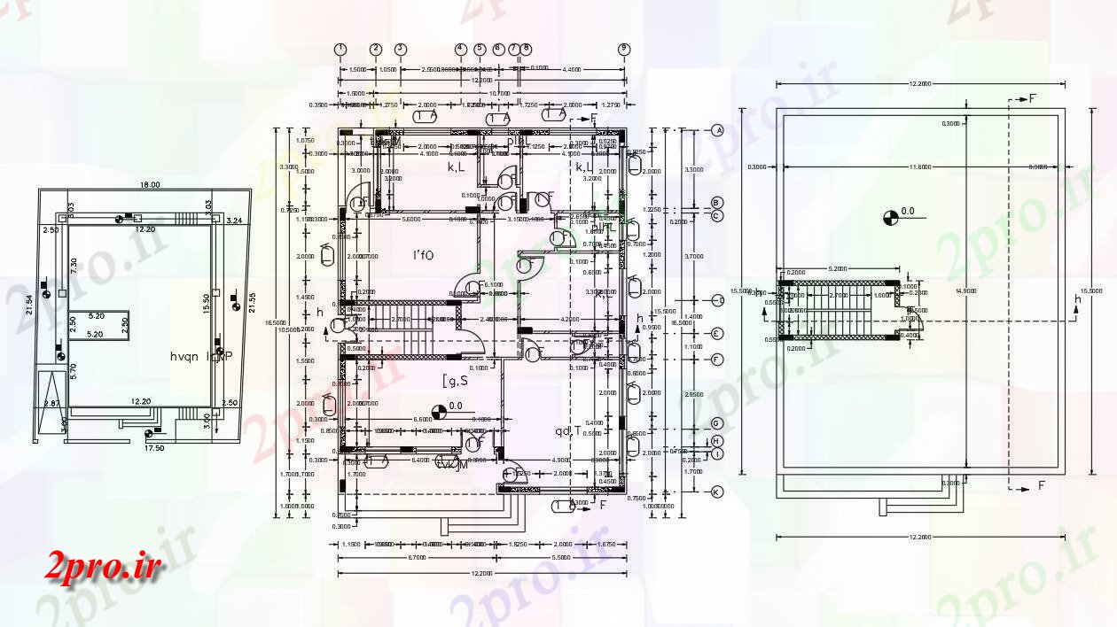 دانلود  نقشه مسکونی ، ویلا ، دوبلکس ، اپارتمان 12×15 متر (کد28536)